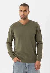 anou anou Sweatshirt MORINA Dunkelgrün/Khaki