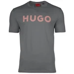 HUGO T-Shirt Dulivio Dunkelgrau/Grau/Beige/Braun
