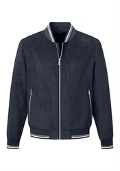 S4 Jackets Blouson EXMORE Modern Fit Eco Leather Übergangsjacke Dunkelblau/Blau/Hellblau