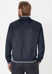 S4 Jackets Blouson EXMORE Modern Fit Eco Leather Übergangsjacke Dunkelblau/Blau/Hellblau