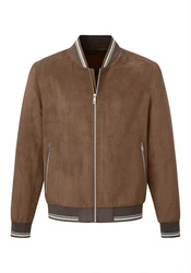 S4 Jackets Blouson EXMORE Modern Fit Eco Leather Übergangsjacke Braun/Beige