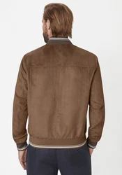 S4 Jackets Blouson EXMORE Modern Fit Eco Leather Übergangsjacke Braun/Beige
