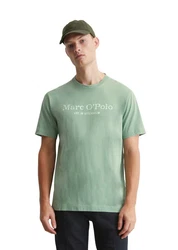 Marc O'Polo T-Shirt mit tonigem Label-Print Grün/Hellgrün