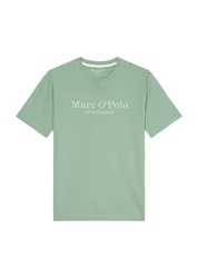 Marc O'Polo T-Shirt mit tonigem Label-Print Grün/Hellgrün