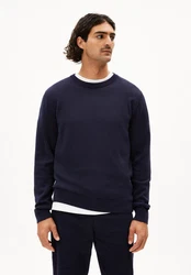 Armedangels Strickpullover LOUKAA Herren Pullover Dunkelblau