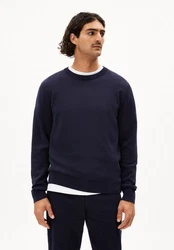 Armedangels Strickpullover LOUKAA Herren Pullover Dunkelblau