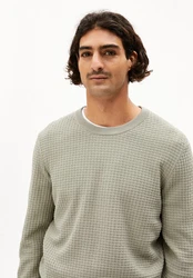 ARMEDANGELS Pullover 'GRAANMO' Khaki/Dunkelgrün/Grün/Hellgrün/Grau/Beige