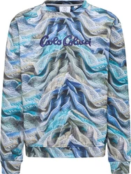 CARLO COLUCCI Sweatshirt Dotti Blau/Hellblau/Grau