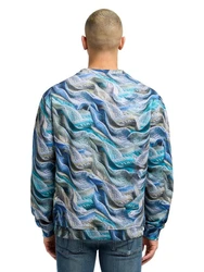 CARLO COLUCCI Sweatshirt Dotti Blau/Hellblau/Grau