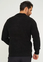 CARISMA Strickpullover CRALYTUS Polo-Kragen Schwarz/Rot/Hellblau/Dunkelgrau