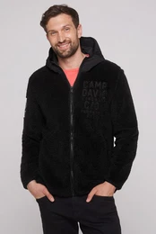 Fleecejacke mit elastischem Saumabschluss