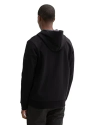 TOM TAILOR Sweatshirt Kapuze Schwarz