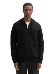 TOM TAILOR Sweatshirt Kapuze Schwarz