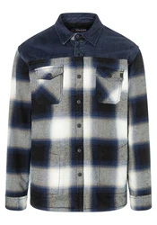 Timezone Anorak Overshirt Fabricmix Blau/Hellblau/Creme