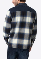 Timezone Anorak Overshirt Fabricmix Blau/Hellblau/Creme
