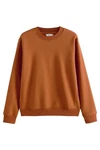 Next Sweatshirt mit Rundhalsausschnitt Orange/Braun