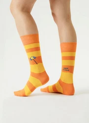 von Jungfeld Socken Gestreifte Socken mit Italy-Icons mehrfarbig