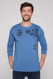Langarmshirt mit Rippblende am Ausschnitt