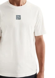Marc O'Polo T-Shirt mit Logo navy/weiß