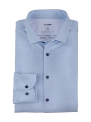 OLYMP Businesshemd 24/7 Level 5 Hellblau/Blau/Dunkelblau