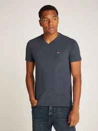 T-Shirt TJM XSLIM JASPE VNECK TEE EXT in Melange-Optik