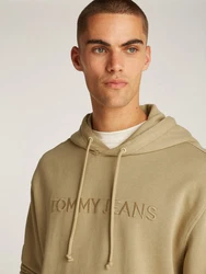 Tommy Jeans Hoodie TJM RLX TJ LABEL HOODIE Khaki/Dunkelgrün