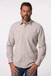 JP1880 Businesshemd Leinenoptik Kentkragen Beige/Braun/Khaki/Grau