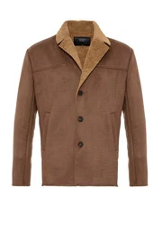 Winterjacke Faux Fur Lined Suede Coat
