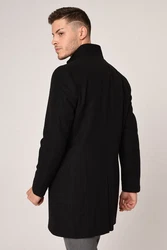 Antioch Wintermantel Mandarin Collar Coat Schwarz/Grau