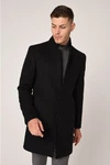 Antioch Wintermantel Mandarin Collar Coat Schwarz/Grau