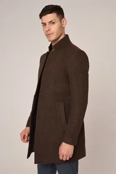 Antioch Wintermantel Mandarin Collar Coat Braun/Dunkelbraun/Grau/Khaki