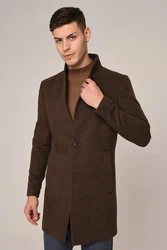 Antioch Wintermantel Mandarin Collar Coat Braun/Dunkelbraun/Grau/Khaki