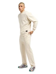 CARLO COLUCCI Sweatshirt D'ottavio Beige/Khaki/Weiß/Creme