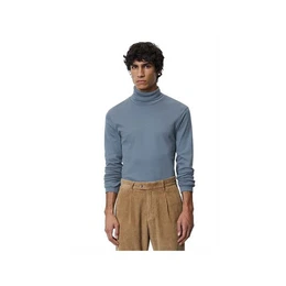 Rollkragenpullover grau regular fit (1-tlg)
