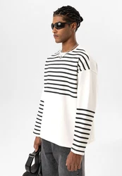 Dandalo Sweatshirt Diogo Weiß/Beige/Dunkelblau/Creme