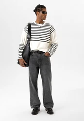 Dandalo Sweatshirt Diogo Weiß/Beige/Dunkelblau/Creme