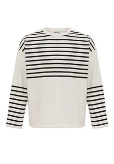 Dandalo Sweatshirt Diogo Weiß/Beige/Dunkelblau/Creme
