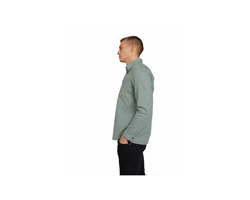 TOM TAILOR Langarmshirt Langarmhemd uni Dunkelgrün/Grün/Hellblau/Türkis/Blau