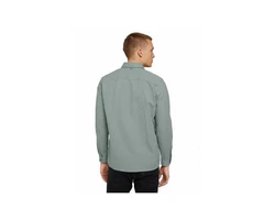 TOM TAILOR Langarmshirt Langarmhemd uni Dunkelgrün/Grün/Hellblau/Türkis/Blau