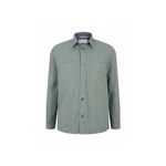 TOM TAILOR Langarmshirt Langarmhemd uni Dunkelgrün/Grün/Hellblau/Türkis/Blau