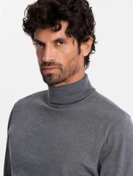 OMBRE Rollkragenpullover Dunkelgrau/Hellgrau/Grau
