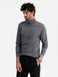 OMBRE Rollkragenpullover Dunkelgrau/Hellgrau/Grau