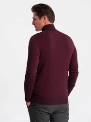OMBRE Rollkragenpullover Dunkelrot/Bordeaux