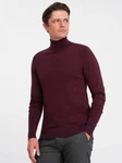 OMBRE Rollkragenpullover Dunkelrot/Bordeaux