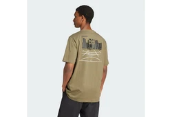 adidas Sportswear T-Shirt CODES PHOTOREAL GRAPHIC Dunkelgrün/Khaki