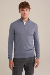 WE Fashion Sweater Grau/Blau/Dunkelblau