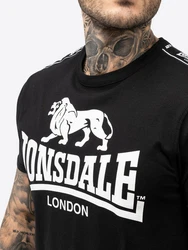 Lonsdale T-Shirt Stour Schwarz/Rot/Hellblau/Braun/Blau