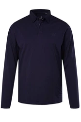 Boston Park Poloshirt Langarm Dunkelblau/Blau