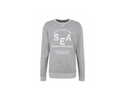 TOM TAILOR Sweatshirt uni regular fit Grün/Blau/Hellgrau/Silber/Grau