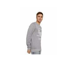 TOM TAILOR Sweatshirt uni regular fit Grün/Blau/Hellgrau/Silber/Grau